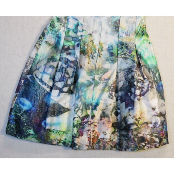 Zara‎ Basics Dress XS Aquarium Print Tulip Mini Holiday Bloggers Fav NWOT - Picture 9 of 16